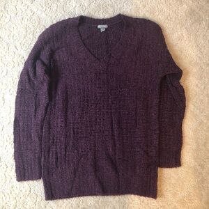 Cable knot Purple Sweater